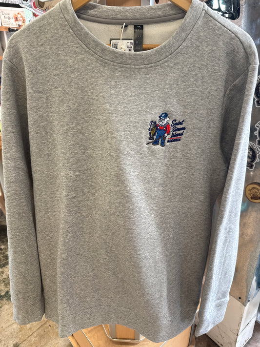 Gray crew neck