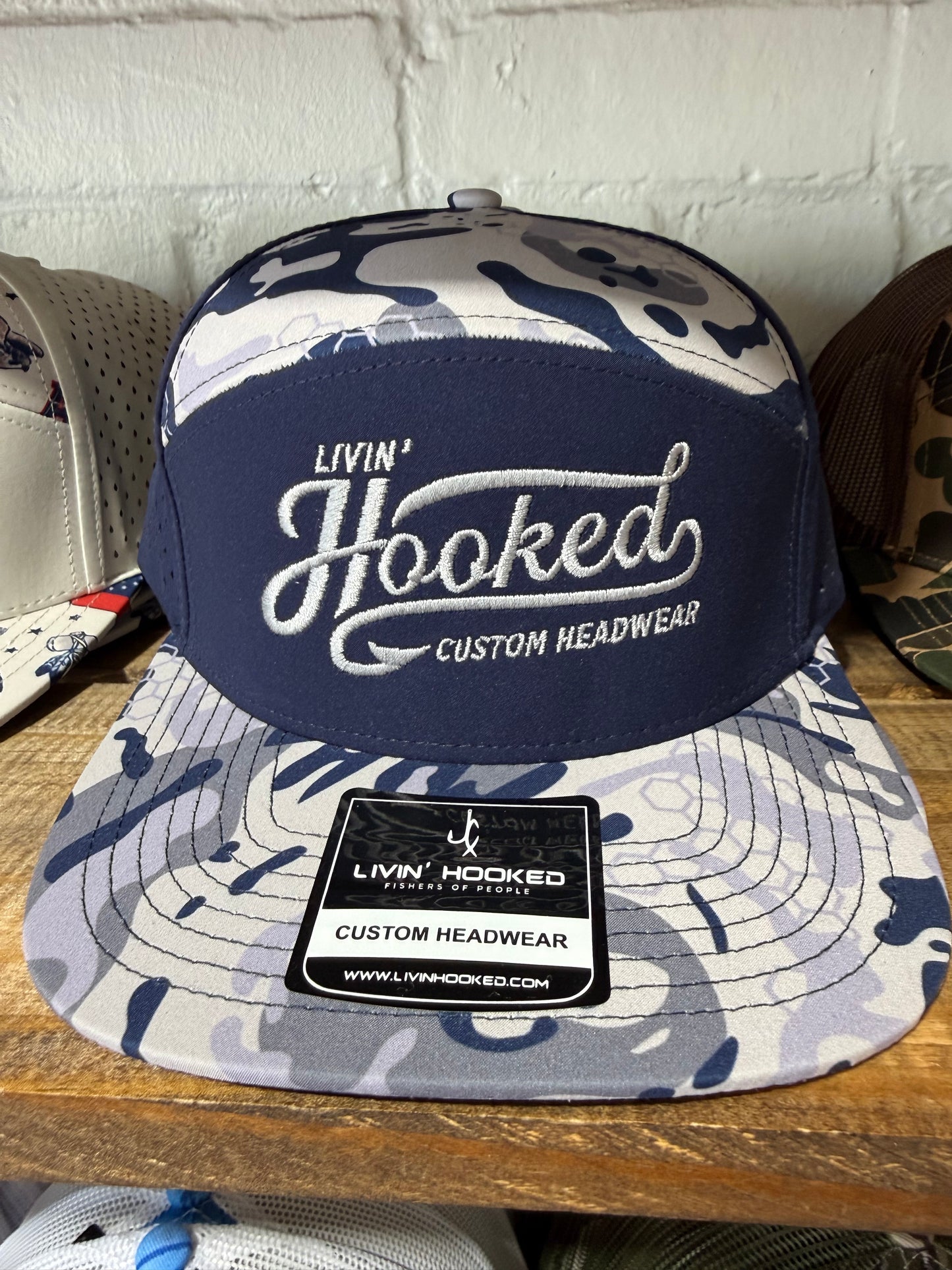 Livin’ Hooked Custom Headwear